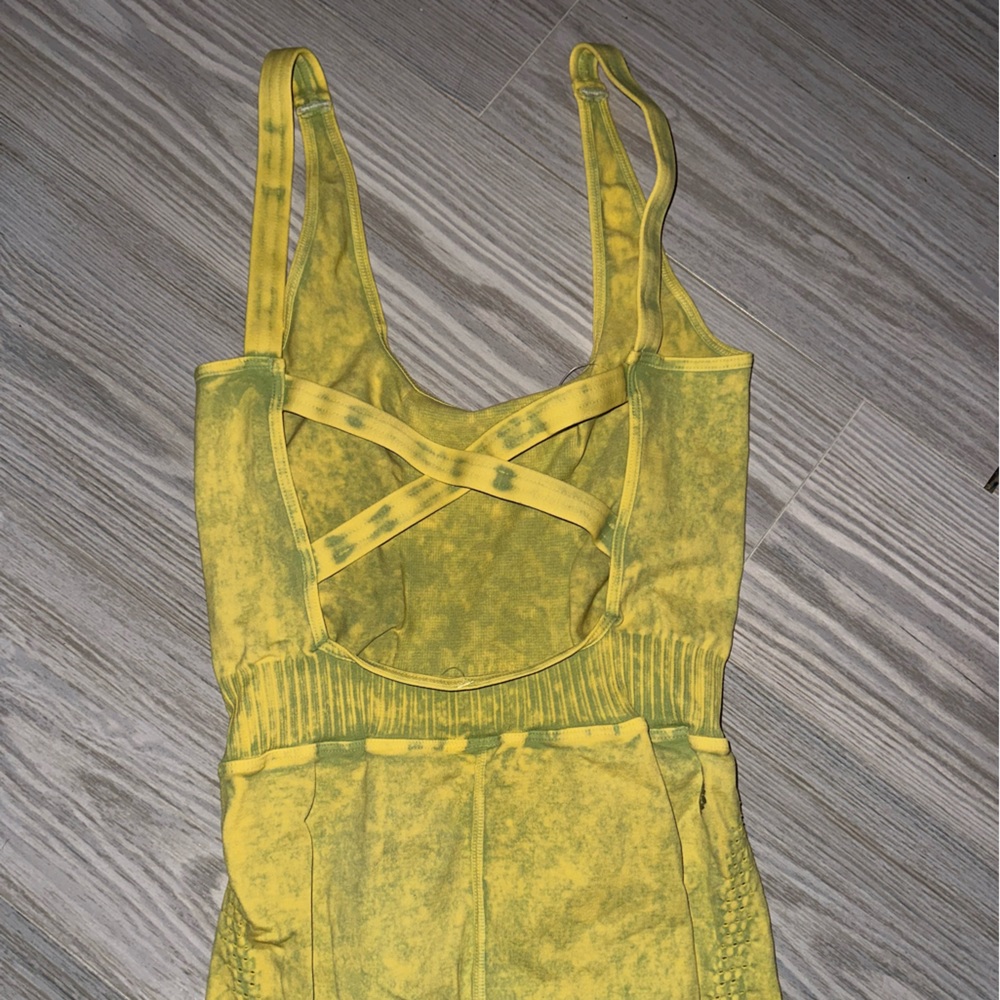 NEW! $98 FREE PEOPLE Movement Good Karma Onesie Pineapple Punch XS/S & M/L